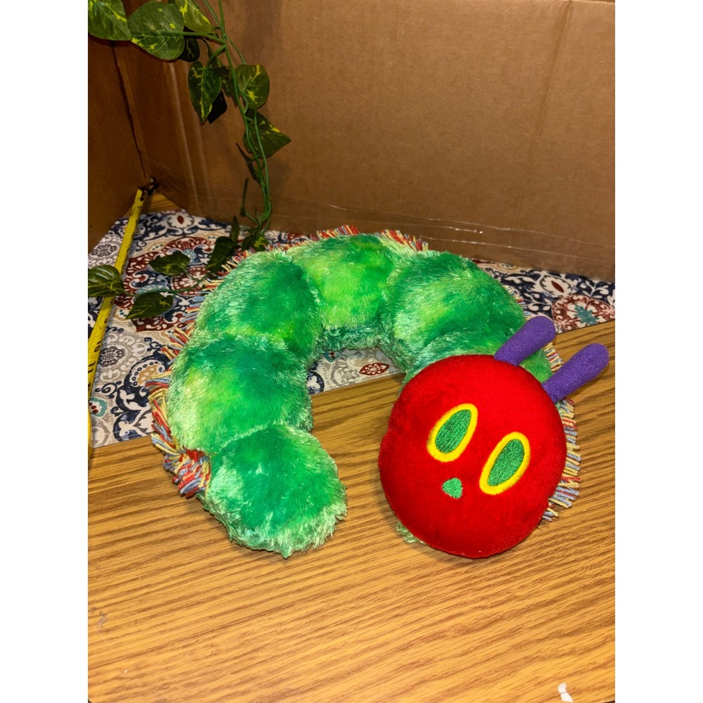 Eric Carle The Very Hungry Caterpillar Kids Plush Travel Neck Pillow Green Red